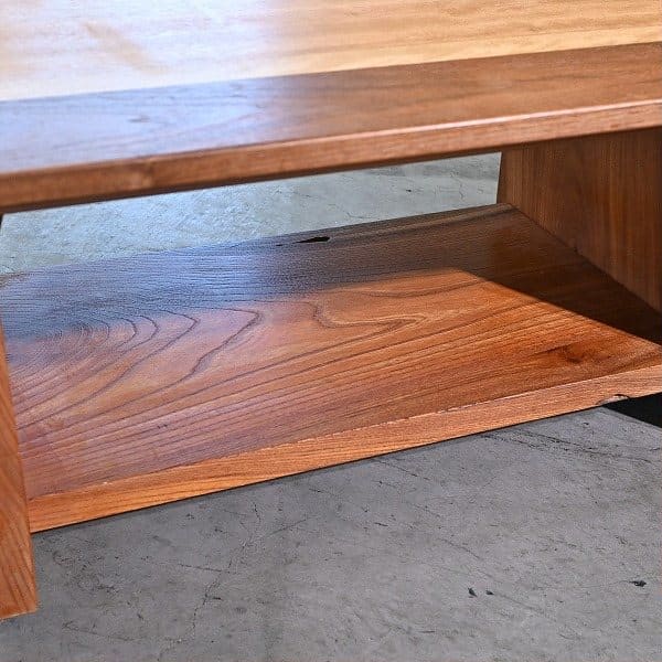 Vintage Couchtisch aus einer Platte aus Keyaki und Walnuss, einzigartig, gebraucht