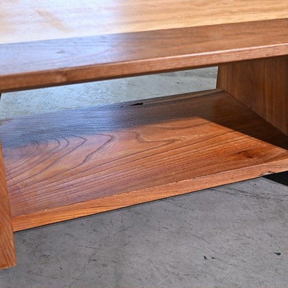 Vintage Couchtisch aus einer Platte aus Keyaki und Walnuss, einzigartig, gebraucht