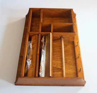 Vintage Wandregal Gewürzregal aus Holz, Mid Century