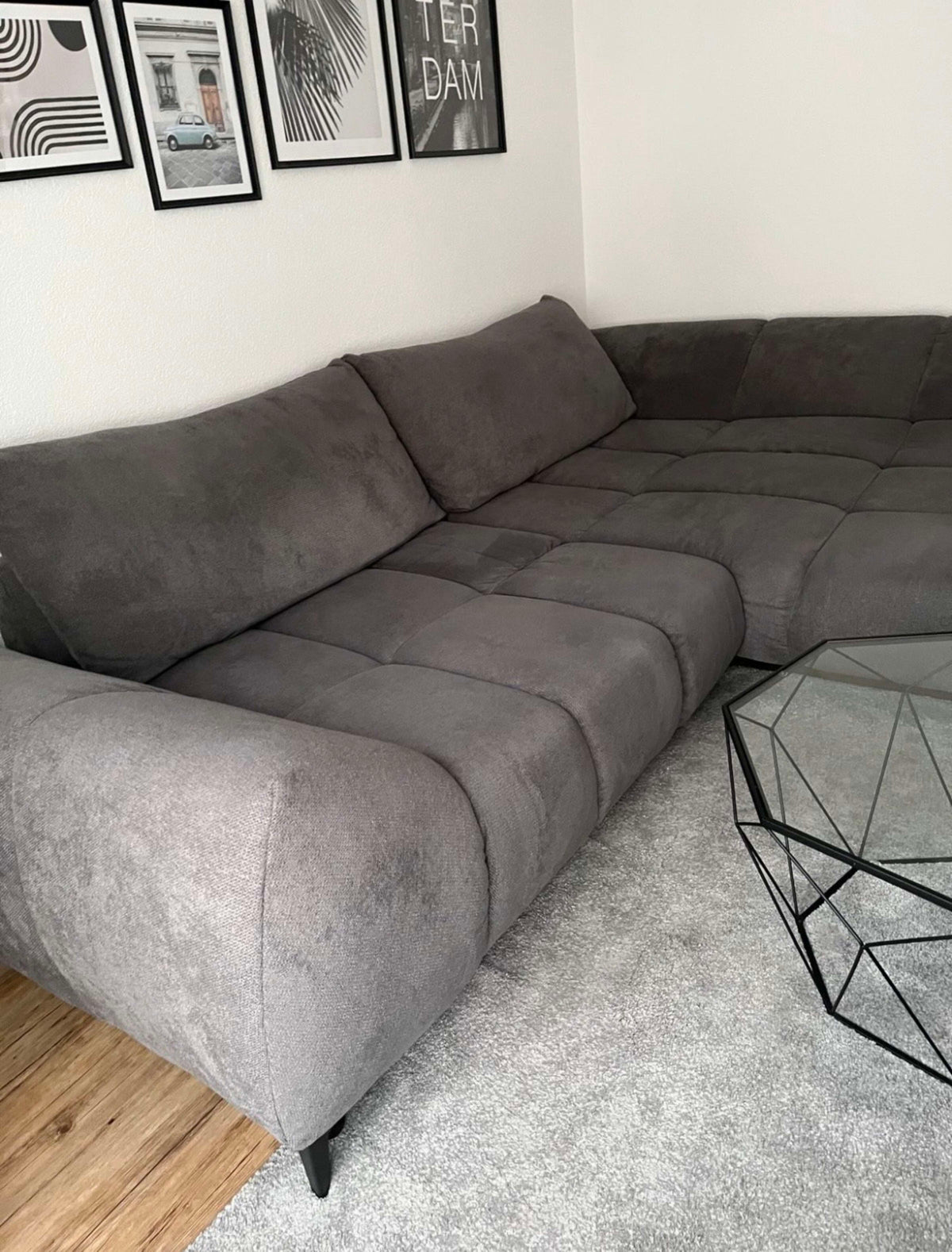Pre-Loved Höffner Sofa: 2-Sitzer & Maxi-Recamiere – 2nd home