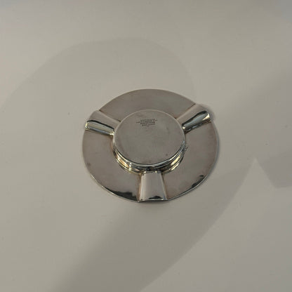 Cendrier vintage en relief de laurier par Tiffany+Co en argent