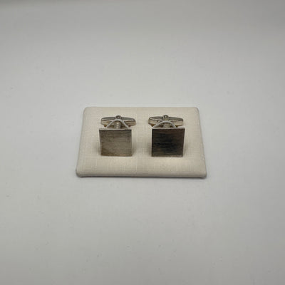 Vintage Manschettenknopf Set von 2 aus 925er Silber
