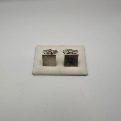 Vintage Manschettenknopf Set von 2 aus 925er Silber
