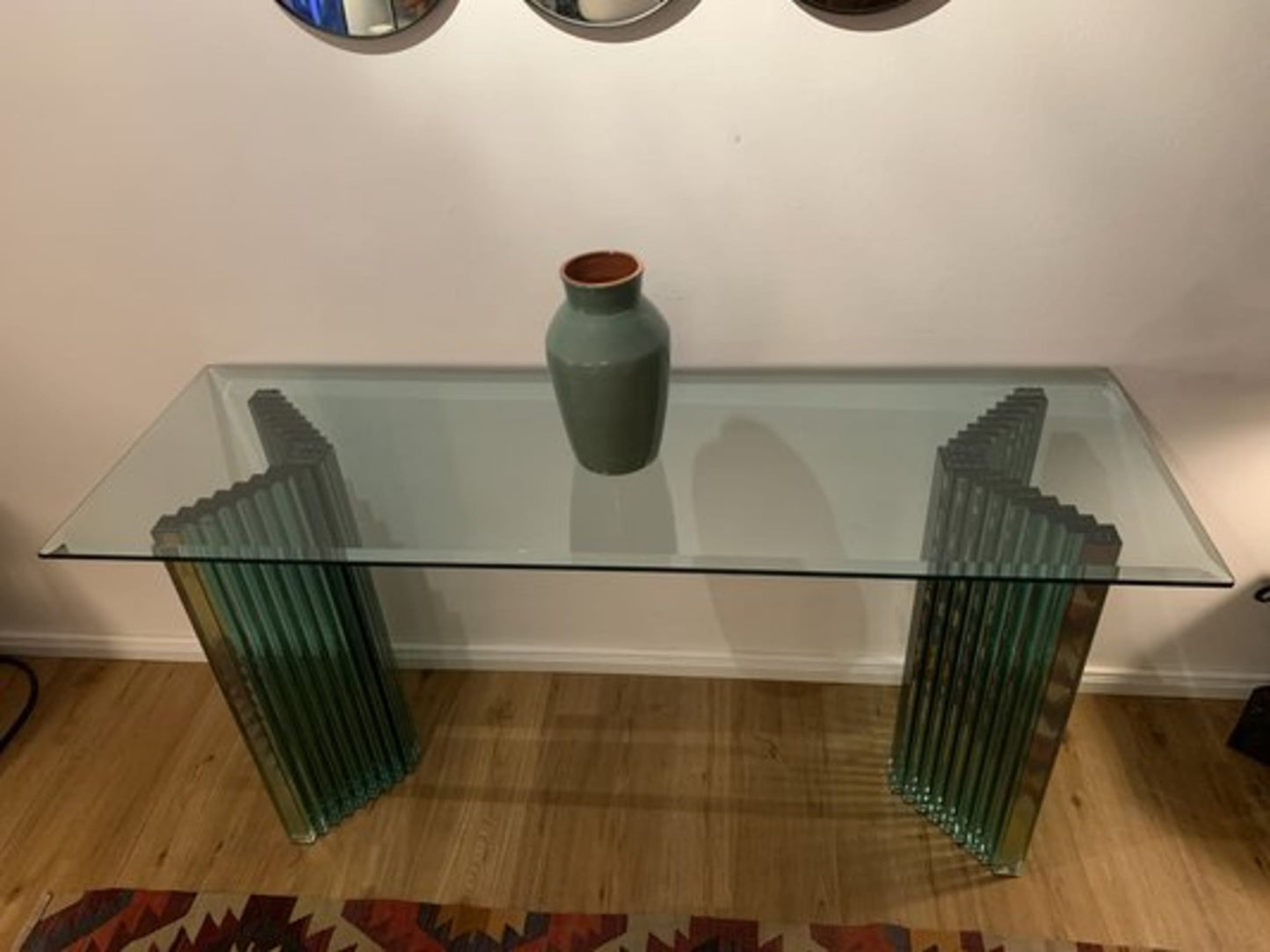 Vintage Konsole von Luigi Massoni für Gallotti und Radice, Spiegelglas