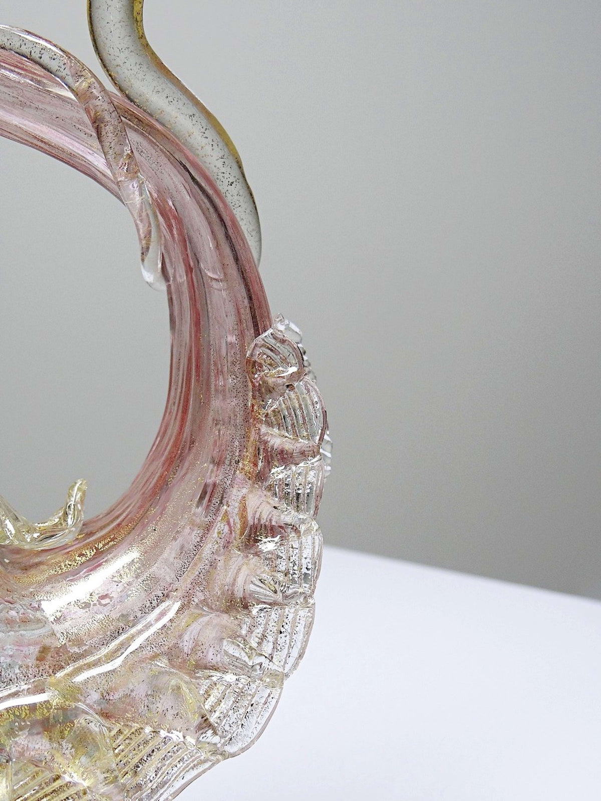 Vintage Krug "Delphin" von Antonio Salviati, Murano Glas