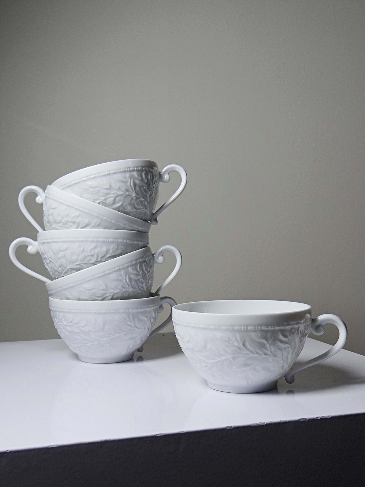 Set von 6 Vintage Tassen 'Louvre' von Bernardaud Limoges