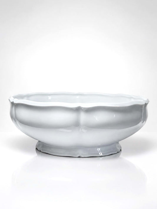 Vintage Salatschale Limoges Porzellan, polylobierter Rand
