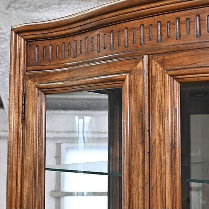 Vintage Vitrine Grand Villa von Drexel Heritage mit Glaseinlegeböden und Beleuchtung
