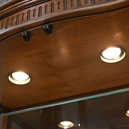 Vintage Vitrine Grand Villa von Drexel Heritage mit Glaseinlegeböden und Beleuchtung