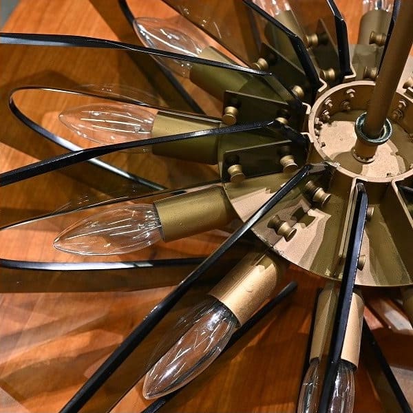 Vintage Kronleuchter 12-flammig von Gino Paroldo für Fontana Arte