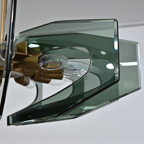 Vintage Kronleuchter 12-flammig von Gino Paroldo für Fontana Arte