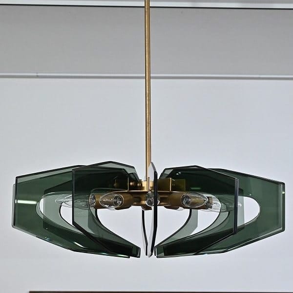 Vintage Kronleuchter 12-flammig von Gino Paroldo für Fontana Arte