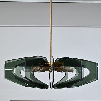 Vintage Kronleuchter 12-flammig von Gino Paroldo für Fontana Arte