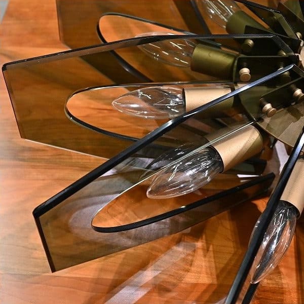 Vintage Kronleuchter 12-flammig von Gino Paroldo für Fontana Arte