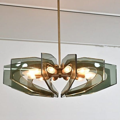 Vintage Kronleuchter 12-flammig von Gino Paroldo für Fontana Arte