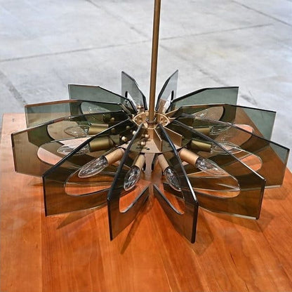 Vintage Kronleuchter 12-flammig von Gino Paroldo für Fontana Arte