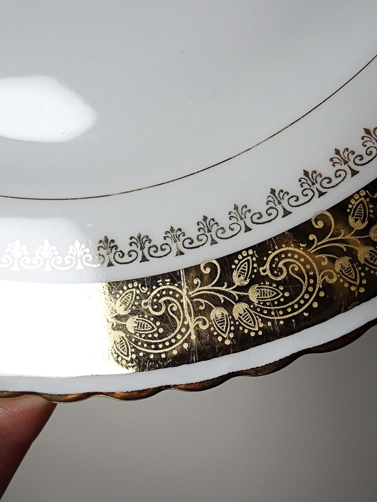 Set von 6 Vintage Teller von ADP Royal Limoges, Porzellan vergoldet