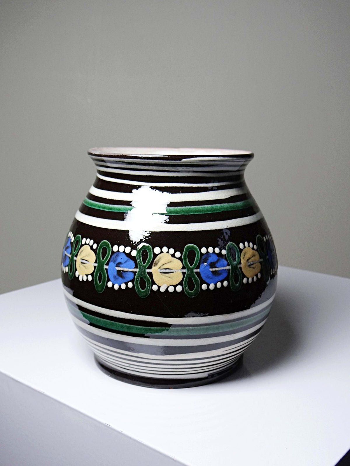 Vintage Vase von Pozdišov, Art Deco Keramik, Slowakei