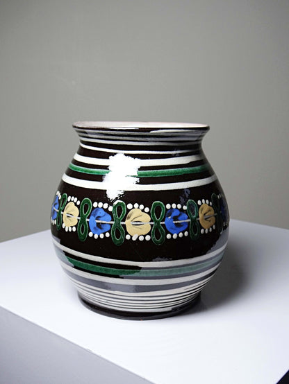 Vintage Vase von Pozdišov, Art Deco Keramik, Slowakei
