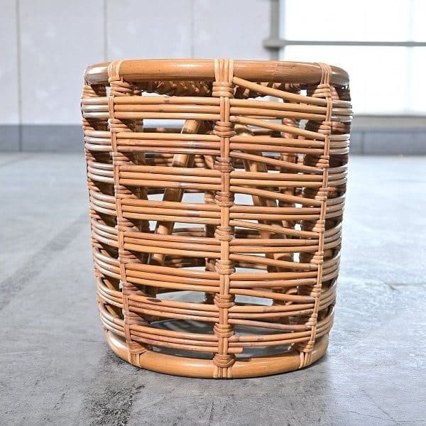 Vintage Hocker von Yuzuru Yamakawa für Yamakawa Rattan