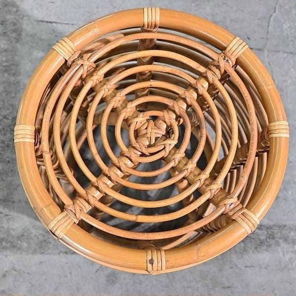 Vintage Hocker von Yuzuru Yamakawa für Yamakawa Rattan