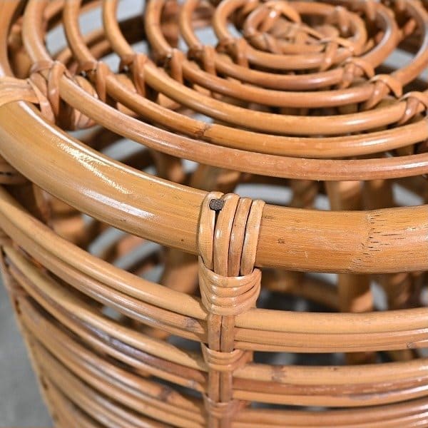 Vintage Hocker von Yuzuru Yamakawa für Yamakawa Rattan