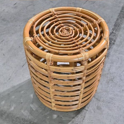 Vintage Hocker von Yuzuru Yamakawa für Yamakawa Rattan