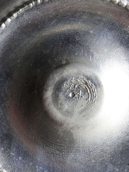 Vintage Servierplatte mit Deckel, versilbert, Marokko