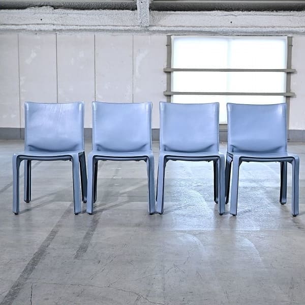 Vintage Stuhl 412 CAB von Mario Bellini für Cassina Set von 4