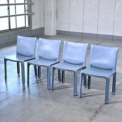 Vintage Stuhl 412 CAB von Mario Bellini für Cassina Set von 4