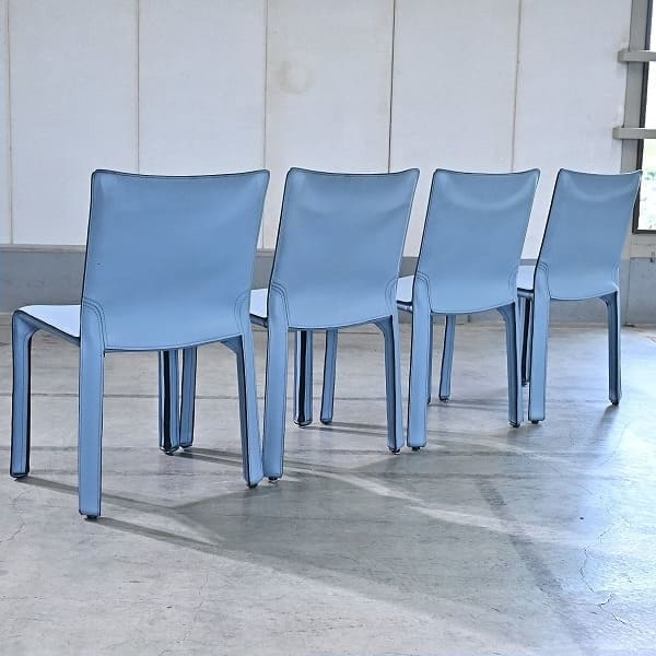 Vintage Stuhl 412 CAB von Mario Bellini für Cassina Set von 4