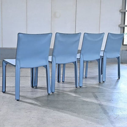 Vintage Stuhl 412 CAB von Mario Bellini für Cassina Set von 4