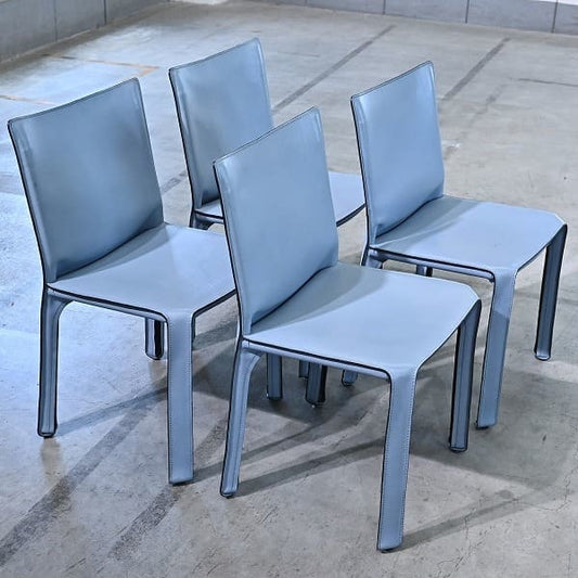 Vintage Stuhl 412 CAB von Mario Bellini für Cassina Set von 4