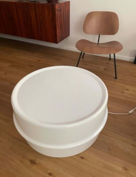 Vintage Tischlampe Ilumesa von Verner Panton für Innovation Randers cremeweiß