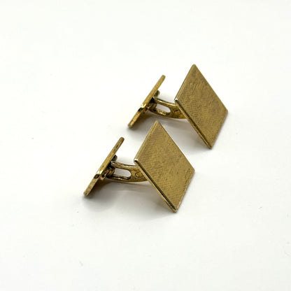 Vintage Manschettenknopf Sterlingsilber vergoldet quadratisch