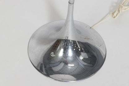 Vintage Panthella Stehlampe von Verner Panton für Louis Poulsen silberfarben, weiß