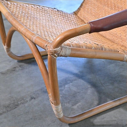 Vintage Rattanloungesessel von Yamakawa Rattan