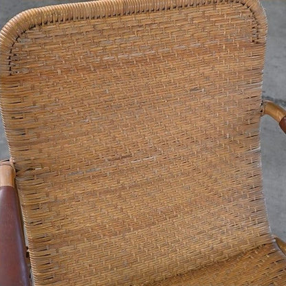 Vintage Rattanloungesessel von Yamakawa Rattan