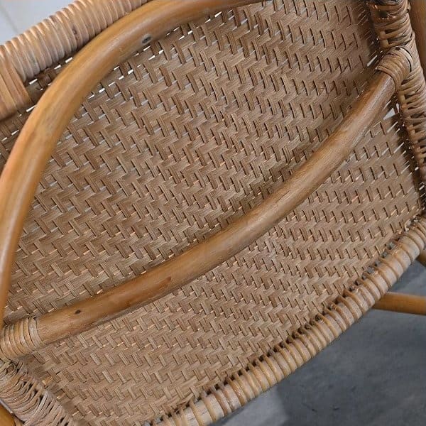 Vintage Rattanloungesessel von Yamakawa Rattan