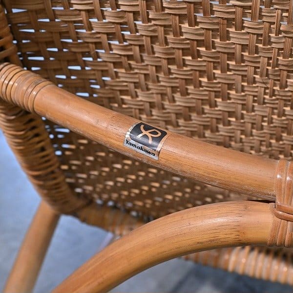 Vintage Rattanloungesessel von Yamakawa Rattan