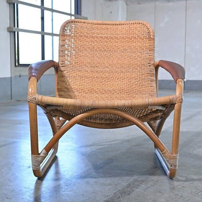 Vintage Rattanloungesessel von Yamakawa Rattan
