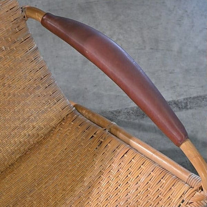 Vintage Rattanloungesessel von Yamakawa Rattan