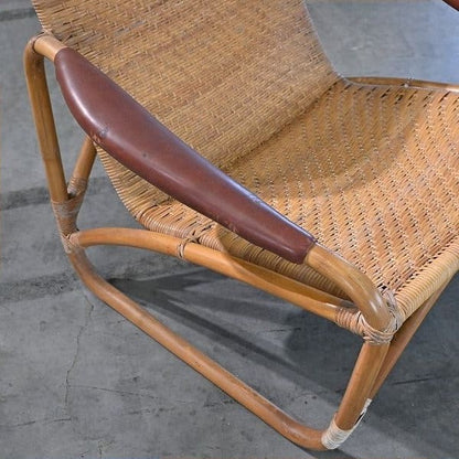 Vintage Rattanloungesessel von Yamakawa Rattan