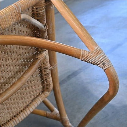 Vintage Rattanloungesessel von Yamakawa Rattan