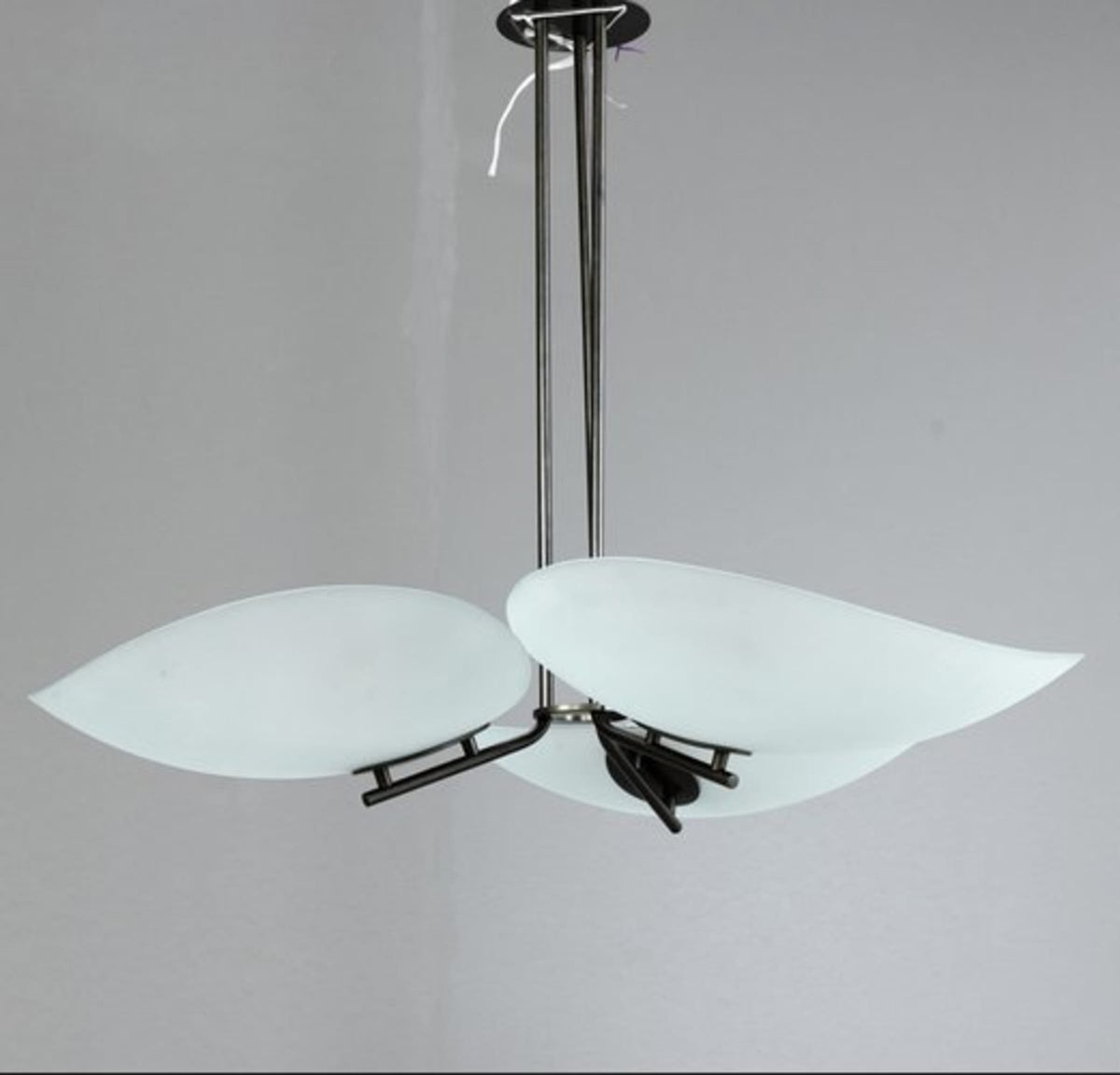 Vintage Deckenleuchte Tebe von Ernesto Gismondi für Artemide Schwarz Transparent Weiß