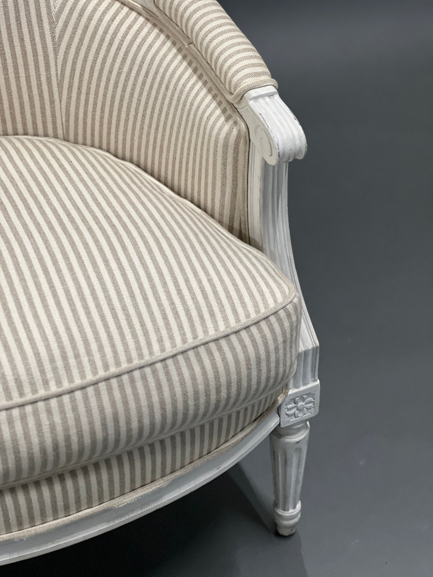 Fauteuil vintage rayé