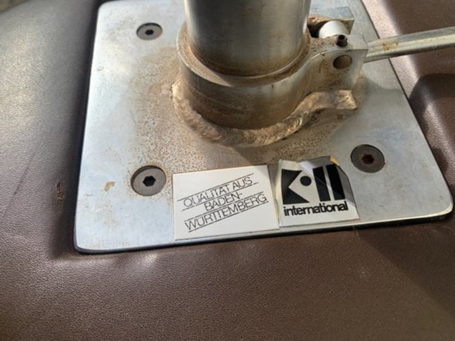 Vintage Stuhl Tulip FK 6727 von Preben Fabricius und Jørgen Kastholm für Kill International Braun, Silber