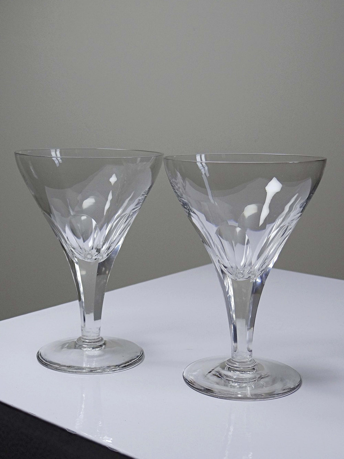 Set von 8 Vintage Kristallgläser zugeschrieben Moser, Böhmen