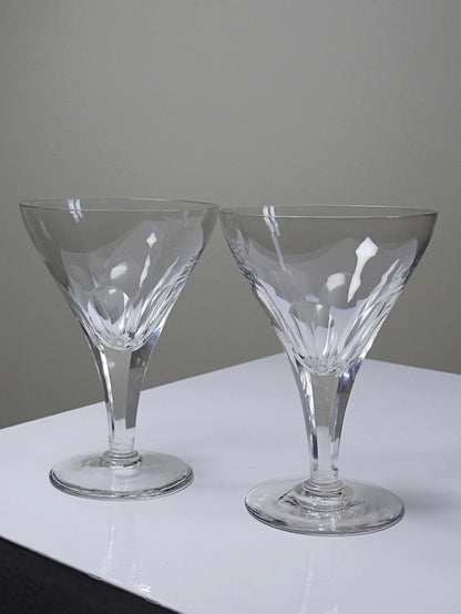 Set von 8 Vintage Kristallgläser zugeschrieben Moser, Böhmen