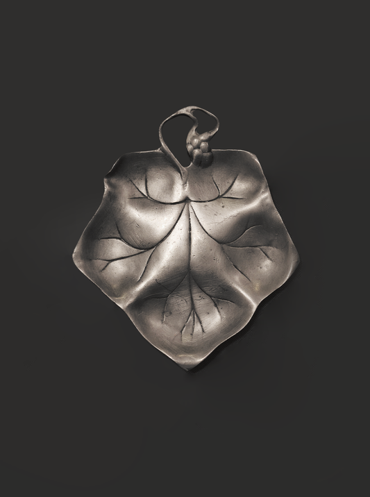 Vintage Schale Leaf aus Zinn